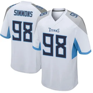 Jeffery Simmons Tennessee Titans Men's Game Nike Jersey - White
