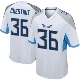 Julius Chestnut Tennessee Titans Men's Game Nike Jersey - White